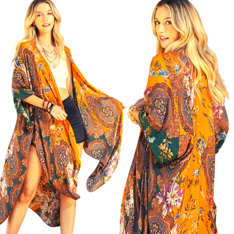 Jacquard Kimono